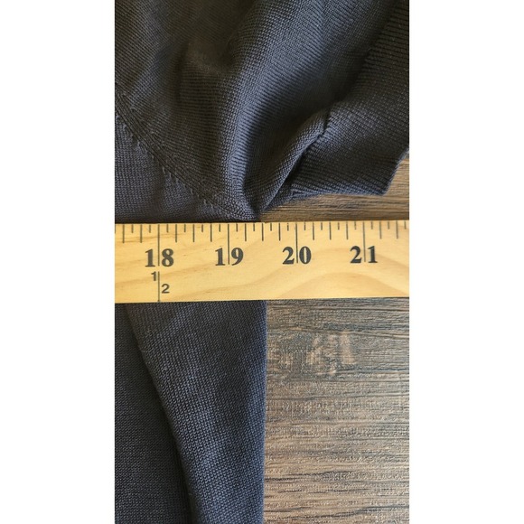 Collars & Co Polo Shirt Large Black Luxury Knit Silk Cotton Johnny Collar NWT - Picture 6 of 7